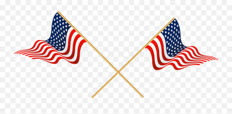 Free Png Download Usa Crossed Flags - Flag Of America Transparent Background,American Flag Clipart Transparent