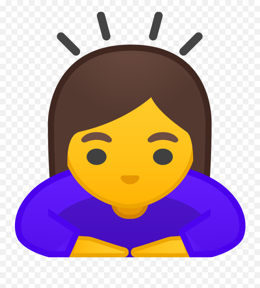 Woman Bowing Icon - Woman Bowing Emoji Png,Expression Icon