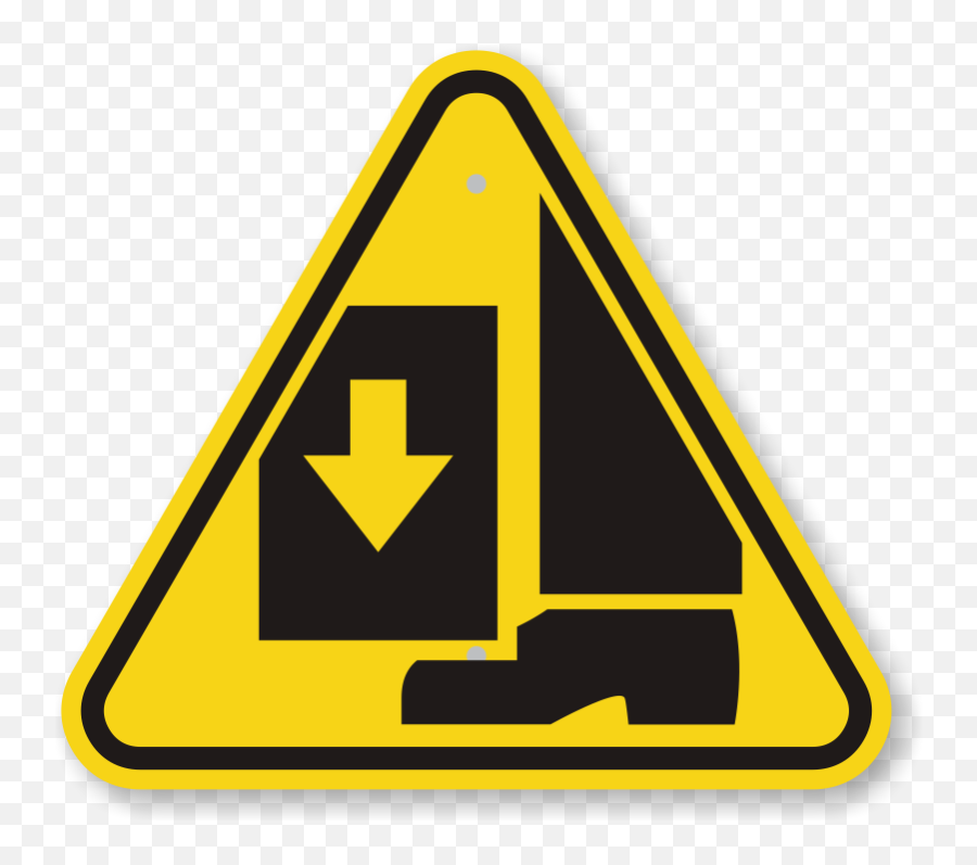 Caution Triangle Symbol Png - Foot Crush Hazard Symbol,Warning Triangle Icon