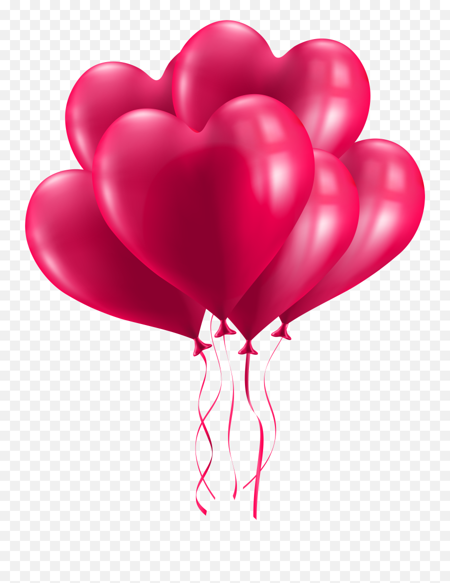 Heart Balloons Transparent Png Image - Heart Happy Birthday Love,Balloons Transparent