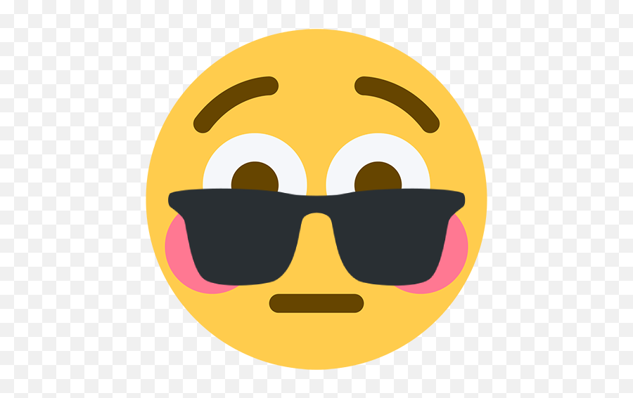 Flushed Emoji With Sunglasses Png Transparent