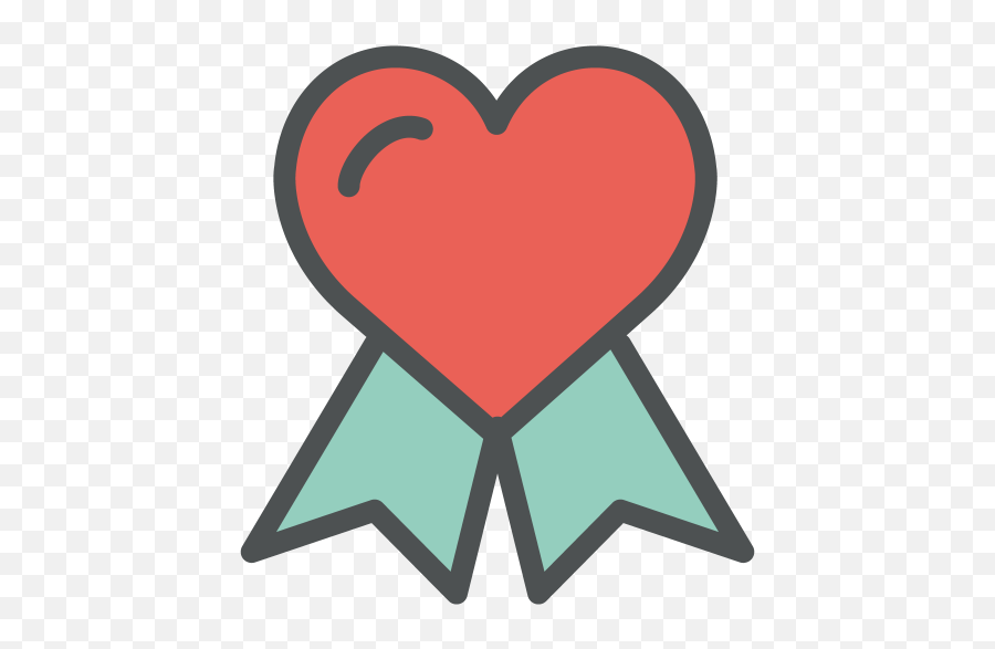 Heart Award Free Icon Of Flat Line Valentine Icons - Png Heart Award,Line Icon Heart
