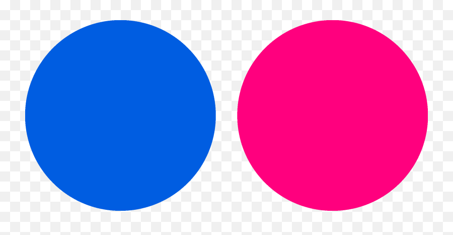 Flickr - Free Social Media Icons Blue And Pink Circle Logo Png,Pink Circle Png