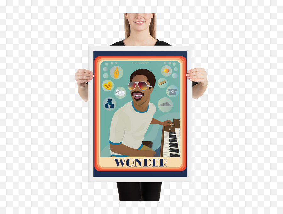Framed Tina Tarot Card Various Colors And Sizes - Poster Png,Stevie Wonder Icon