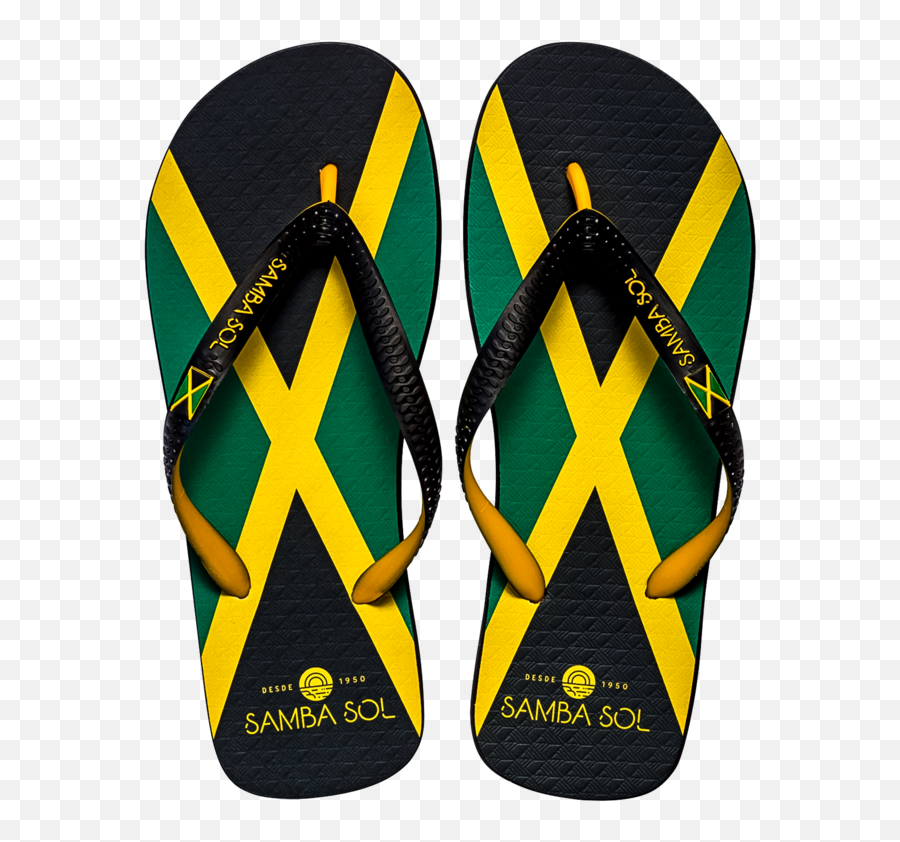 Samba Sol Menu0027s Countries Collection Flip Flops - Jamaica Jamaica Flip Flops Png,Jamaica Flag Png