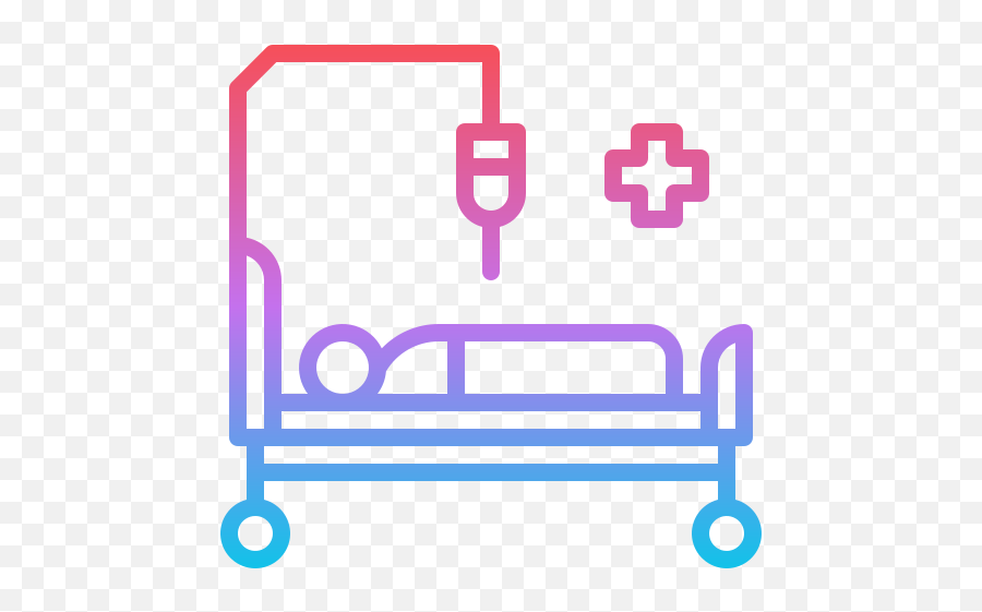 Hospital Bed Icon From Medical Pack Style - Gradient Hospital Png,Medical Icon Pack