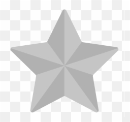 White Star Png Transparent - Grey