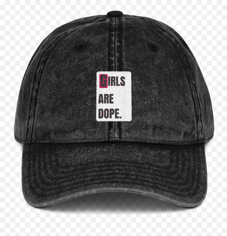 Girls Are Dope White Box Logo Vintage Cotton Twill Cap - Black Navy U0026 Maroon Colors Baseball Cap Png,Dope Logo