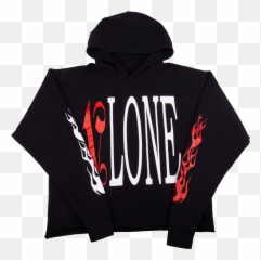 Vlone Palm Angels Red Hoodie - png