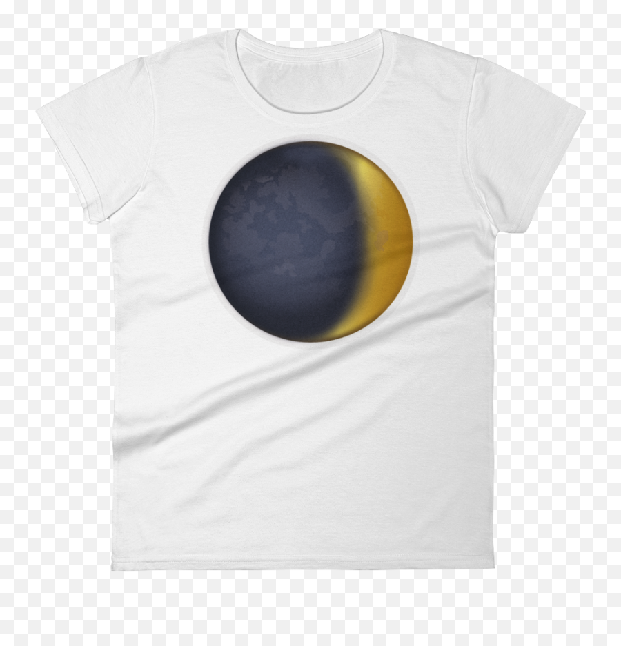 Emoji Shirt Waxing Crescent Moon Just - Circle Png,Earth Emoji Png
