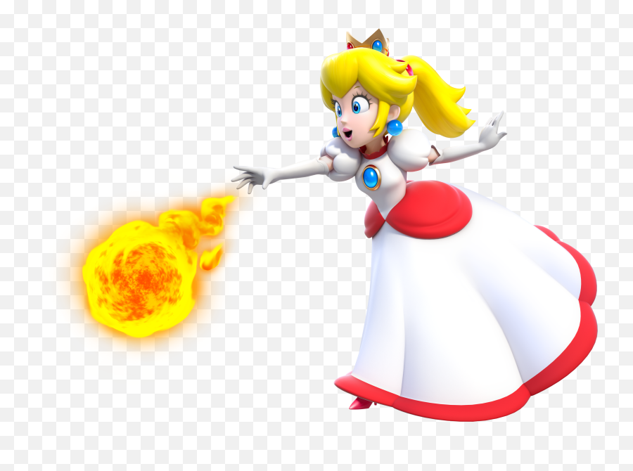 Princess Peach Fire Flower - Princess Peach Fire Flower Png,Princess Peach Transparent