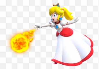 Princess Peach Fire Flower - Princess Peach Fire Flower Png,Princess Peach Transparent