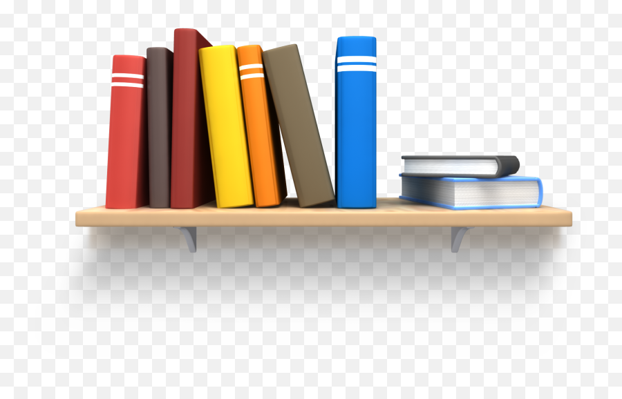 Library Of Book - Books On A Bookshelf Png,Bookcase Png