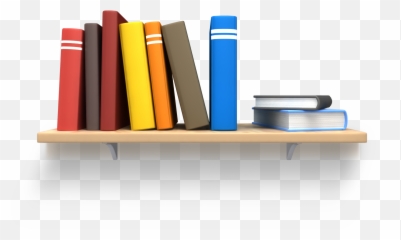 Library Of Book - Books On A Bookshelf Png,Bookcase Png