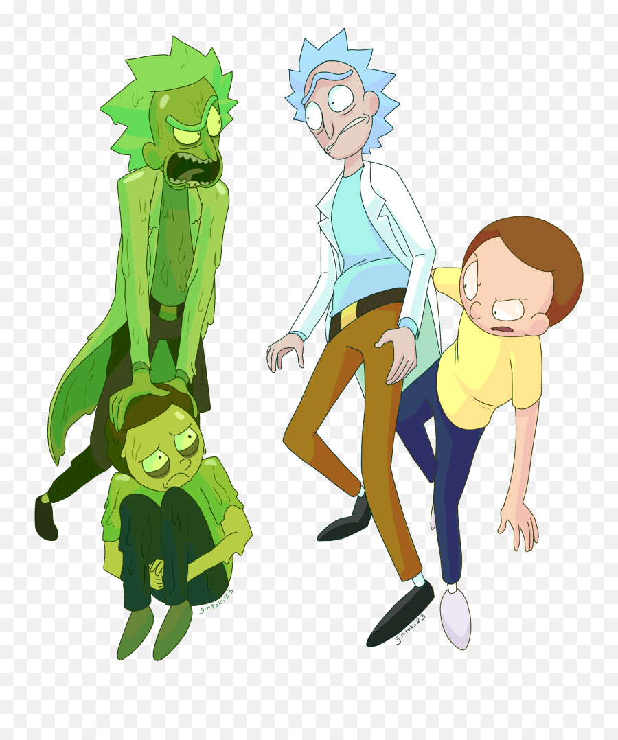 Image Result For Green Toxic Rick Morty And - Rick And Morty Toxic Fanart Png,Rick And Morty Transparent