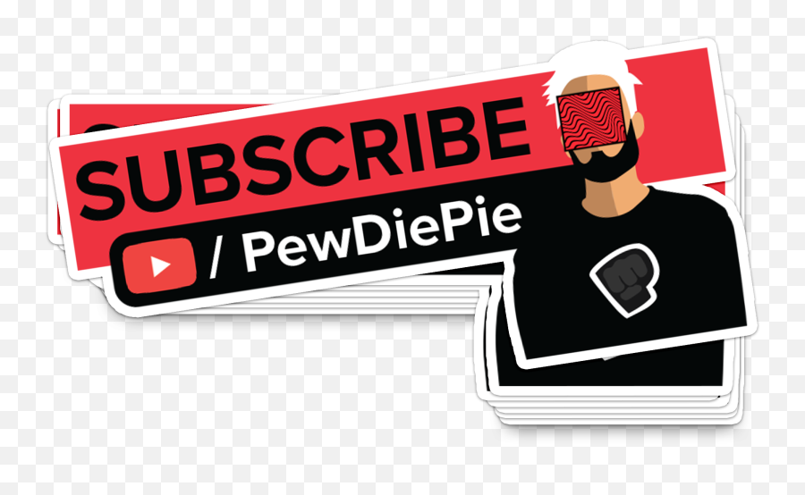 Free Pewdiepie Stickers - Sub To Pewdiepie Logo Transparent Png,Pewdiepie Png