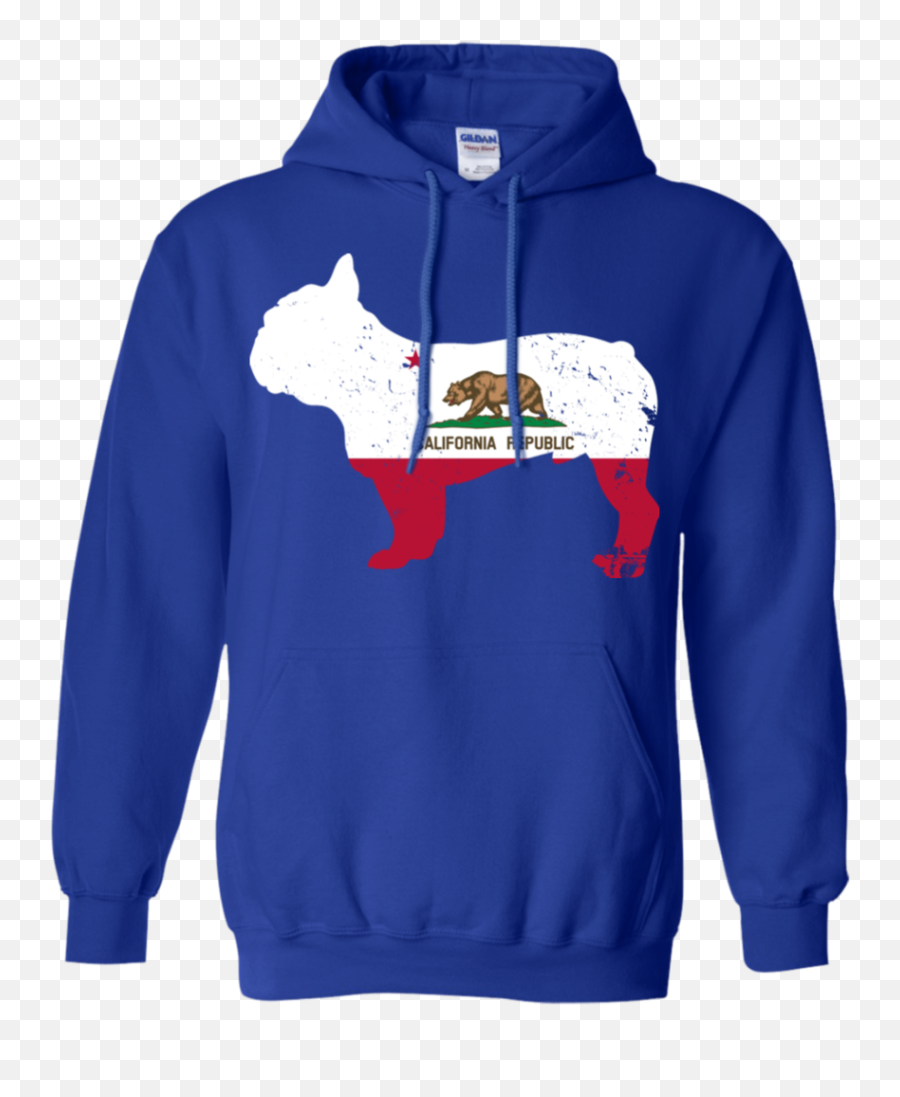 French Bulldog California Flag Pullover Hoodie 8 Oz Png