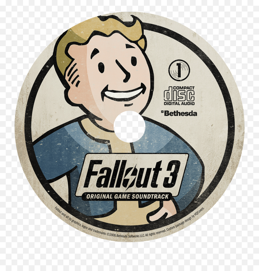 Fallout 3 Disc 1 U2013 Hqcovers - Vault Boy Sad Png,Fallout 1 Logo