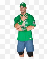 John Cena - WWE Superstar Bios In Green T Shirt png