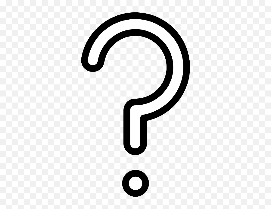 White Question Mark Emoji Clipart - Question Mark Icon Outline Png,White Question Mark Png