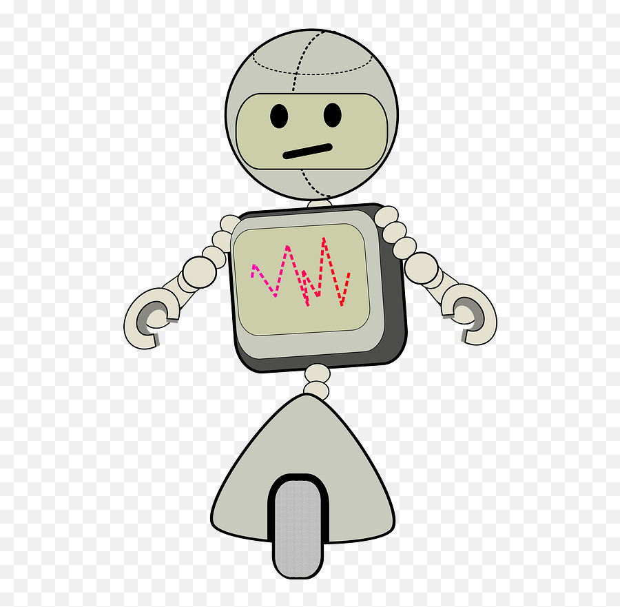 Clipart - Robot On One Wheel Drawing Png,Robot Clipart Png