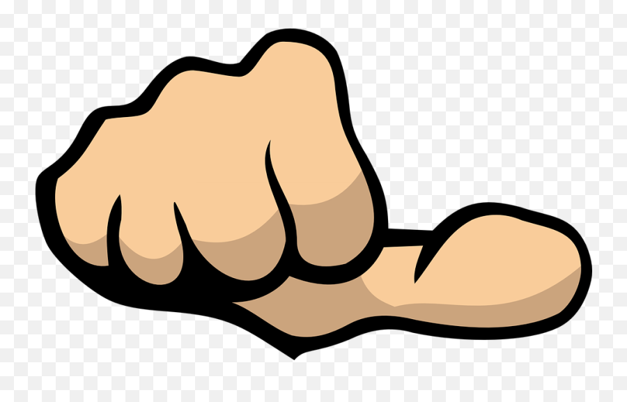 Thumb Hand Fist - Thumb To The Side Clipart Png,Thumb Png