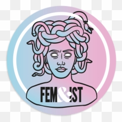 Medusa Vinyl Sticker Carla - Illustration Png,Medusa Png