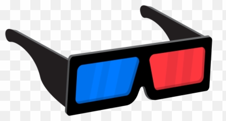 Black 3d Glasses - png