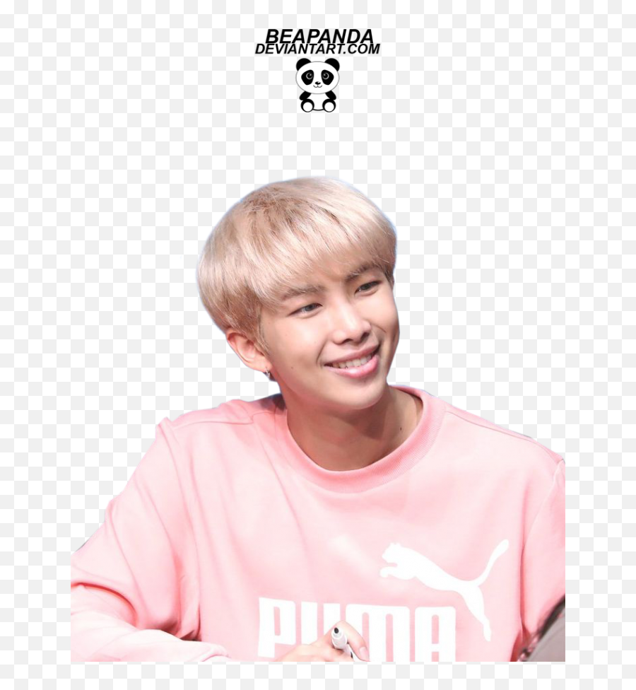 Download Hd Rap Monster Pink Puma Shirt - Rm Png,Rap Monster Png