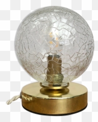 Vintage Globe - laying lamp cracked glass effect Selency Light Bulb png