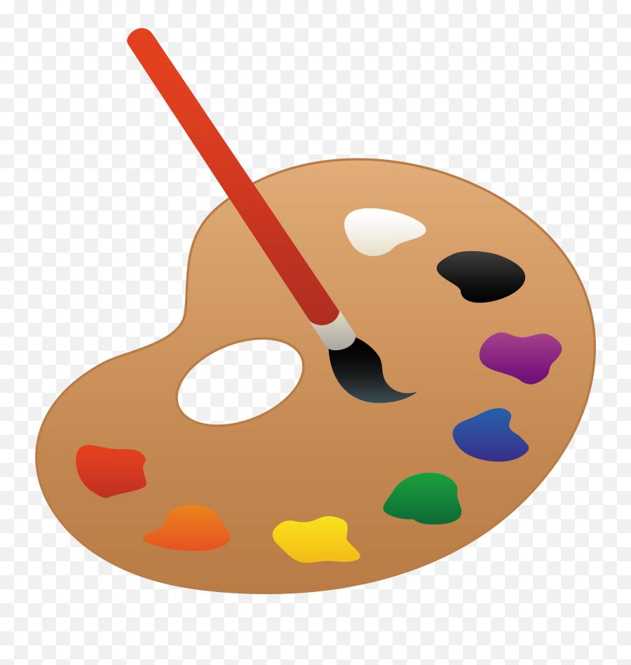 Palette Clip Art Table Pallet Pictures - Paint Paint Brush Palette Transparent Png,Artist Palette Icon