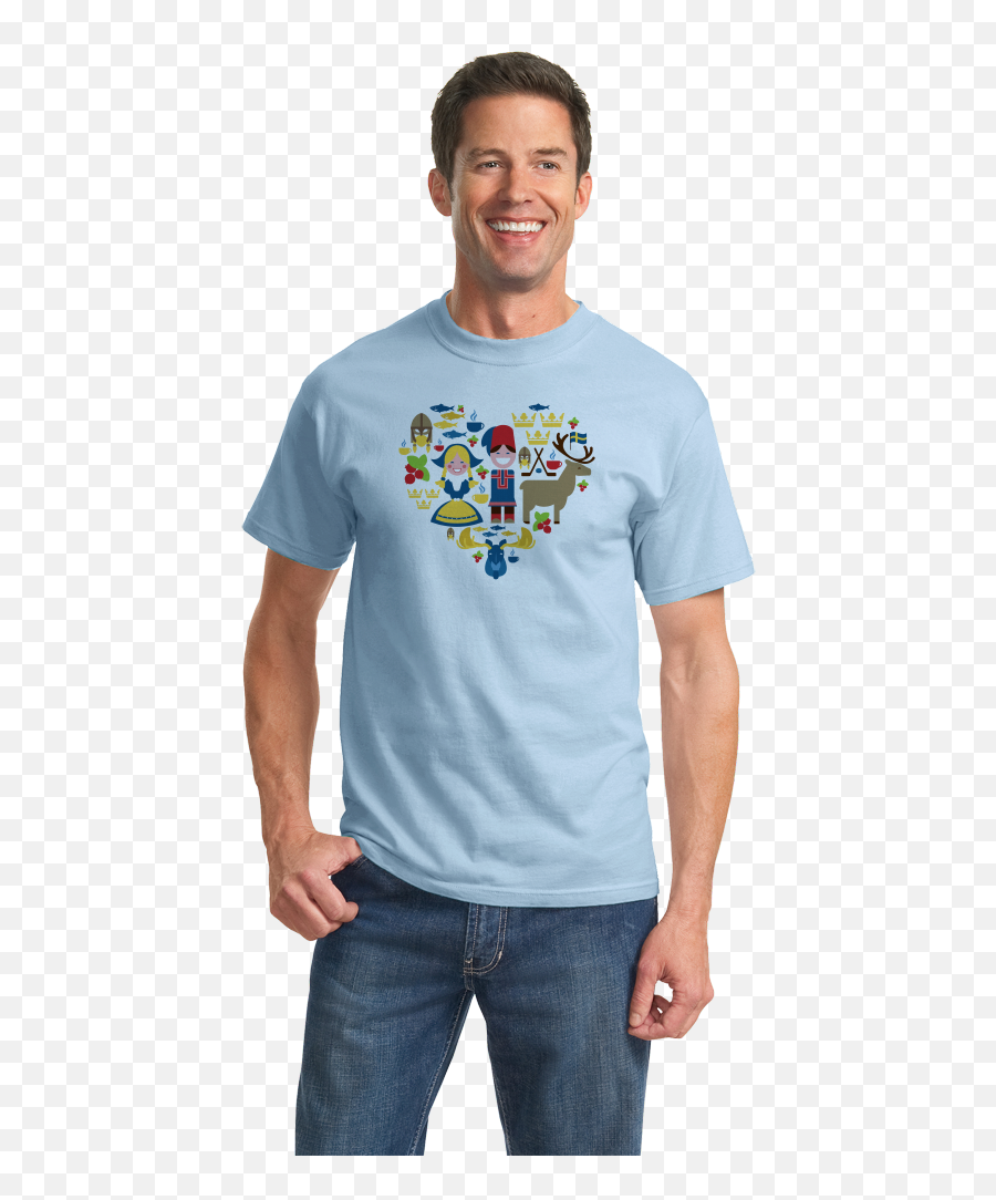 Sweden Icon Heart - Port Company Essential Tee Png,Swedish Icon