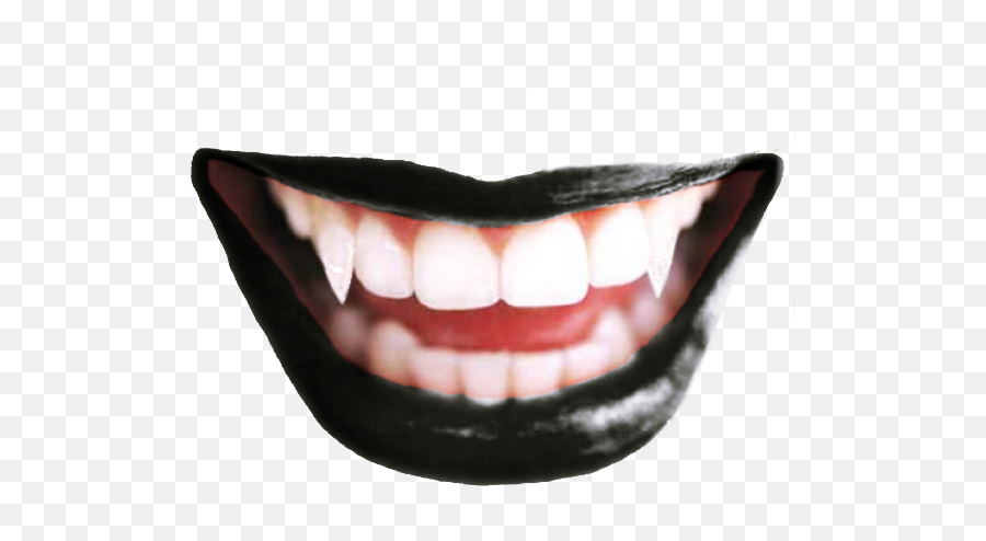 Download Ftestickers Vampireteeth Fangs - Vampire Teeth Png,Vampire Teeth Png