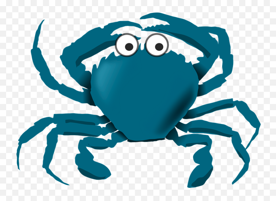 Blue Cartoon Crab - Free Vector Graphic On Pixabay Blue Crab Clipart Png,Crab Icon