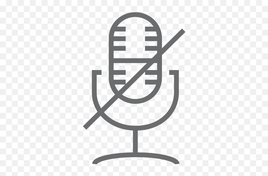 Microphone Mute Free Icon Of Outline Icons - Audio Recording Cartoon Png,Mute Icon