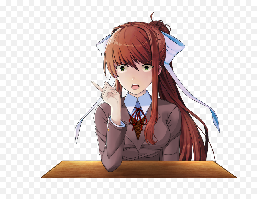 Suggestion Good Serious Momentscolding Pose Issue 4304 - Have No Mouth And I Must Scream Anime Png,Monika Doki Doki Icon