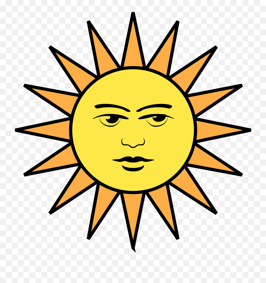 Burning Face Sun - Sol Inti Png,Sun Symbol Png