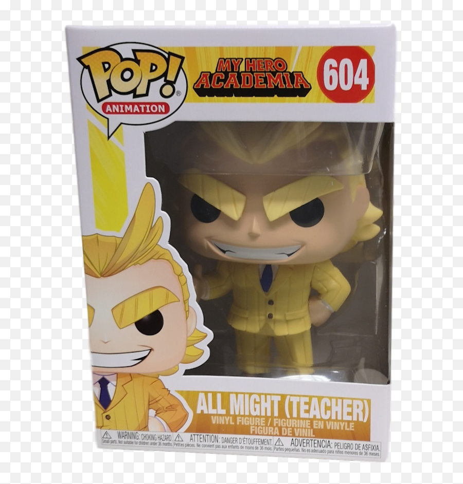Pop Animation 604 My Hero Academia - All Might Teacher Vinyl Figure Mirio Togata Funko Pop Png,All Might Png