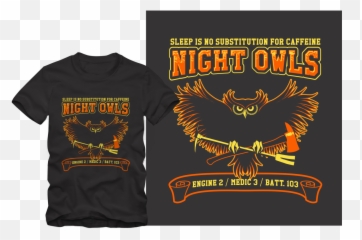 Fire Department T - Shirt Design For A Company By Yuliart For Adult Png,Night Owl Icon