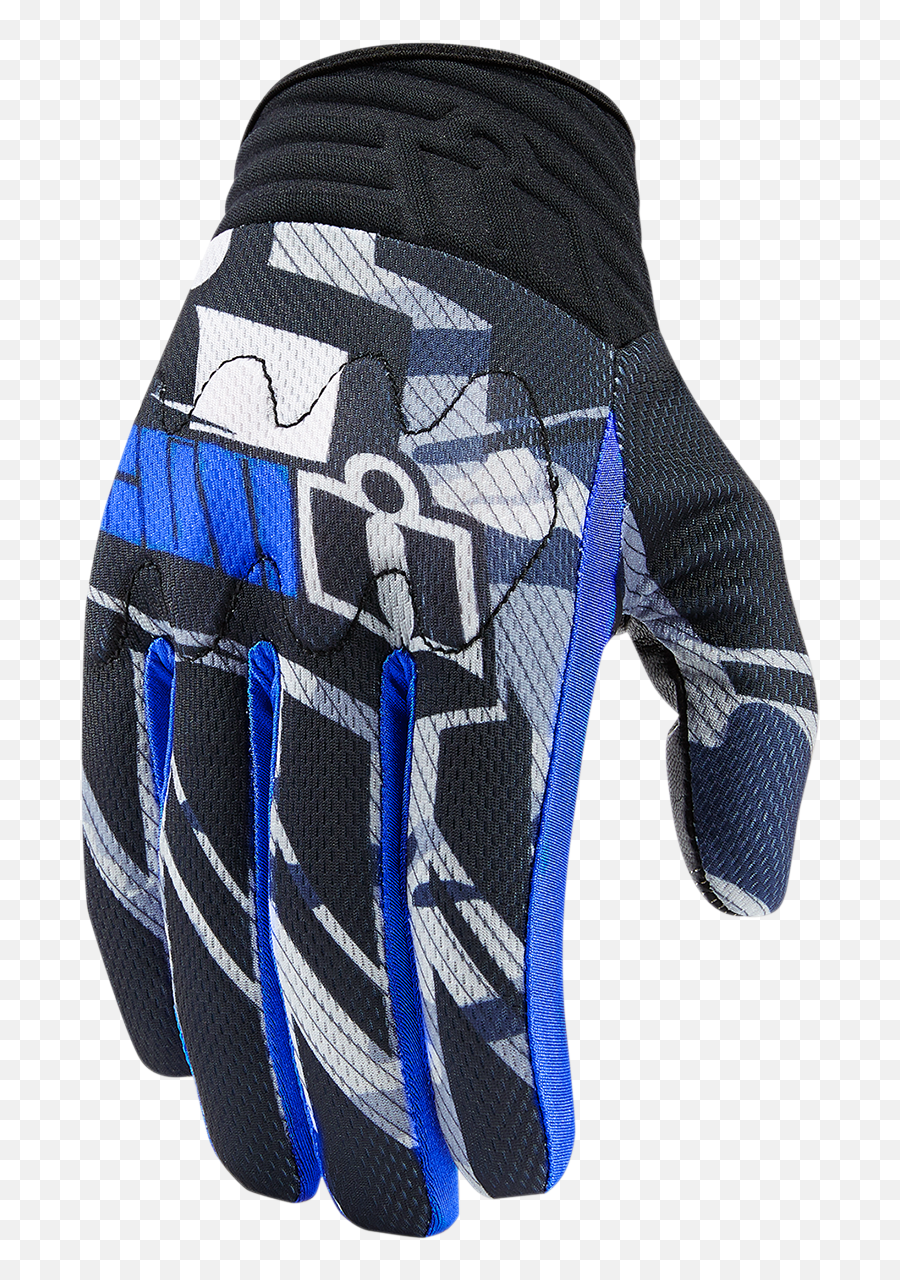 Icon Anthem Primary Glove - Blue Motorcycle Gloves Sport Safety Glove Png,Deus Ex Icon