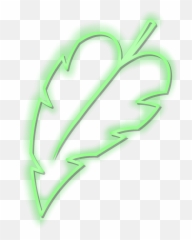 Neon Leaf Green Tropical Madewithpicsartdrawingtools - Neon Tropical Leaves Png