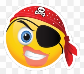 Cute Pirate Angry Female Emoji Sticker - png