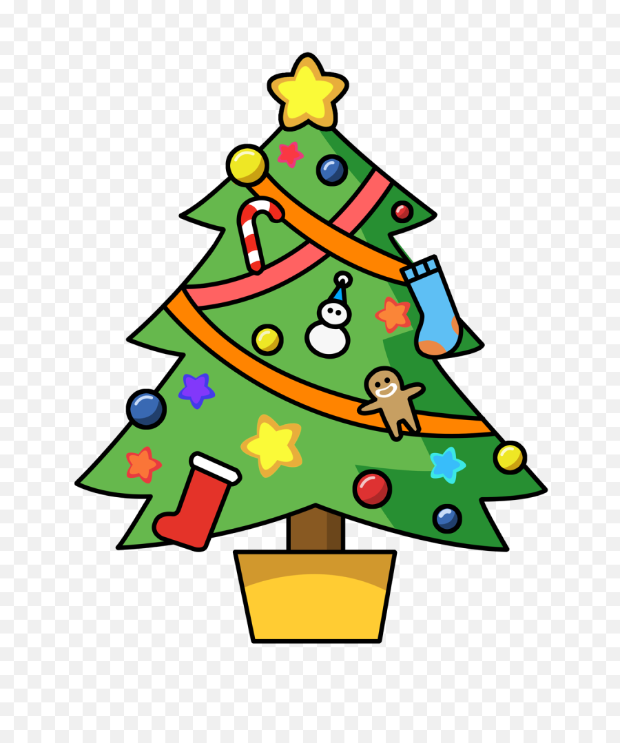 Decoration Clipart Christmas Tree - Christmas Tree Clipart Png,Christmas Tree Transparent