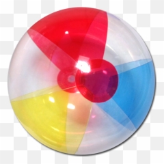 Red Blue Yellow Clear Beach Ball Png - Bouncy Ball Transparent Background,Beach Balls Png