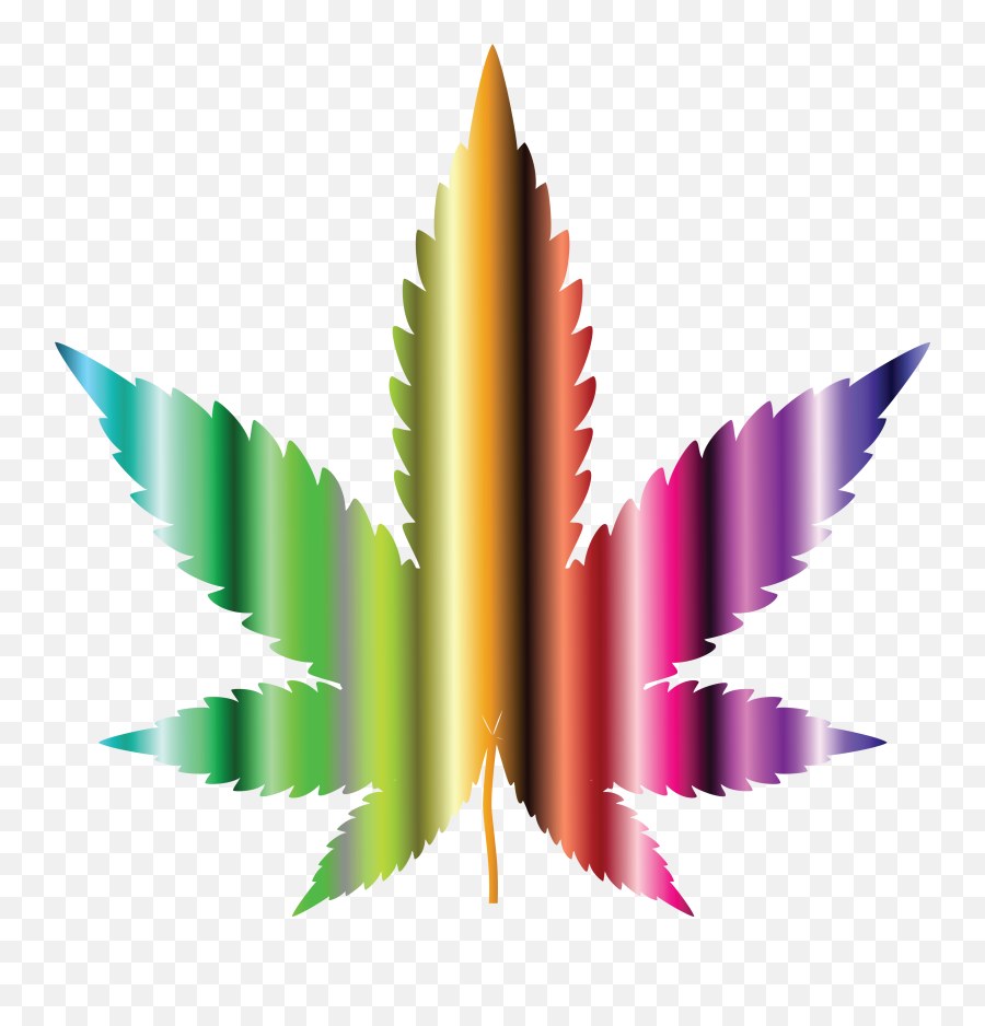 Colorful Weed Leaf Transparent Png - Weed Leaf Png Colorful,Weed Leaf Transparent