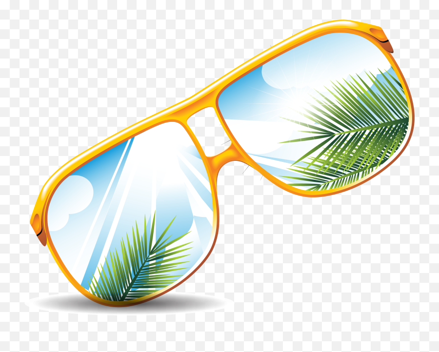 Sunglasses Ray Ban Goggles Vector Reflective Glasses - Sunglasses Reflect Clipart Png,Ray Bans Png