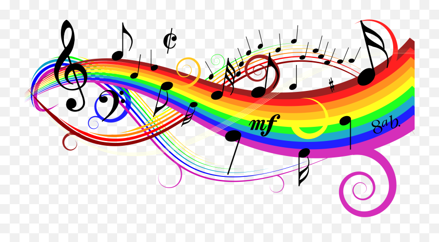 Orchestra Clipart Free Music Notes - Colorful Music Notes Clipart Png,Music Notes Transparent