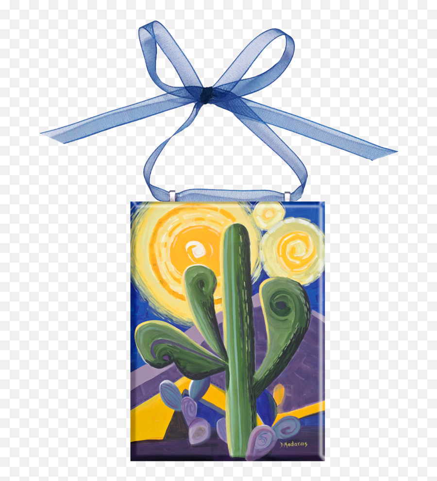 Sagauro Van Gogh Glass Ornament - Picasso Ornament Png,Saguaro Png