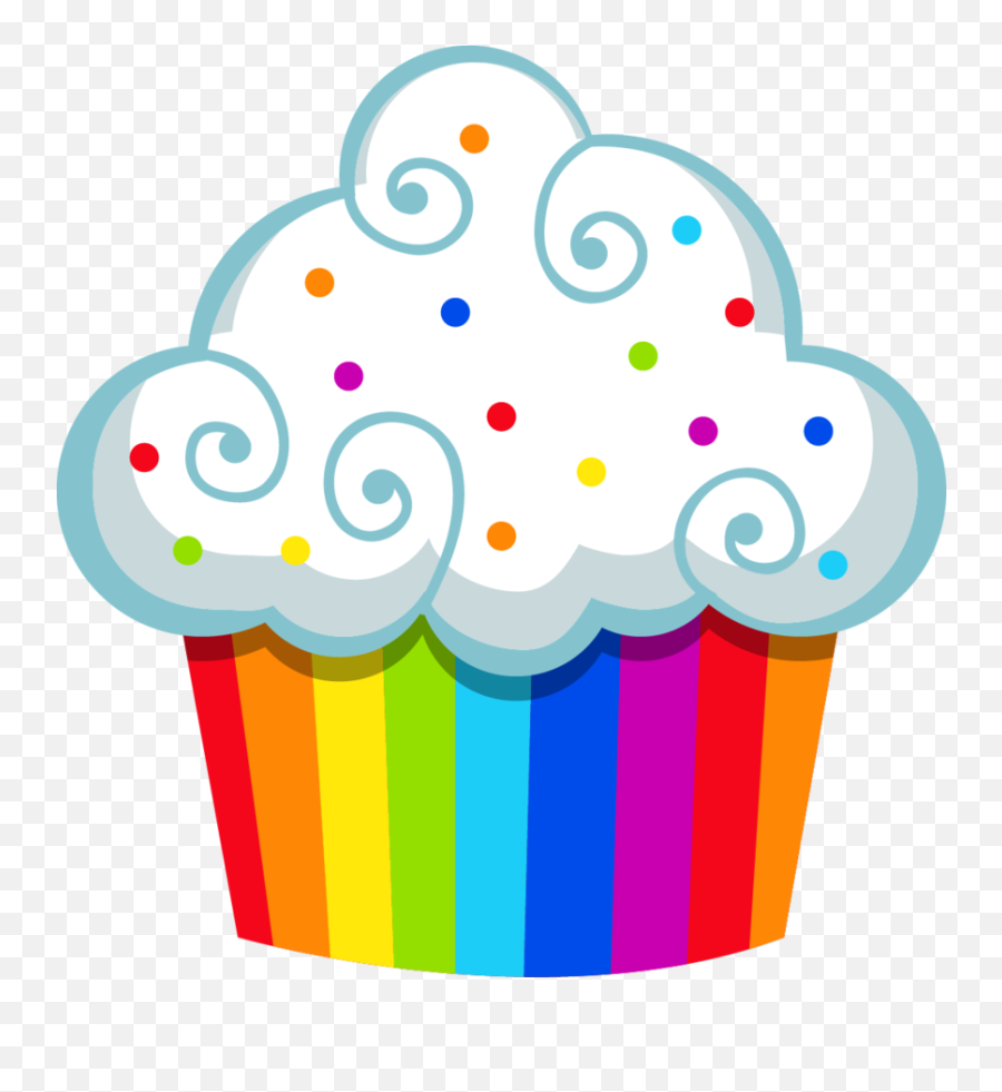 Rainbow Cake Clipart Cupcakes Cupcake - Rainbow Cupcake Clipart Png,Cupcake Clipart Png