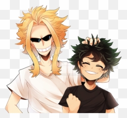 Allmight Deku Bnha Freetoedit - All Might Face On Deku Png,All Might Face Png
